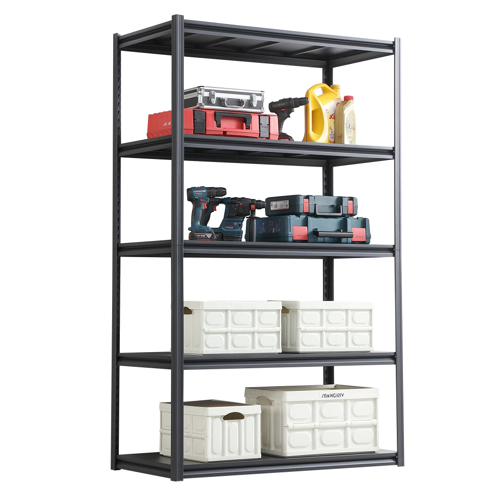 5 Tier Heavy Duty Metal Storage Shelves ,Easy to Assemble ,Adjustable ,Storage Shelves for Basements, Garages and Kitchen, 72 "H*47.2 "W*17.7 "D