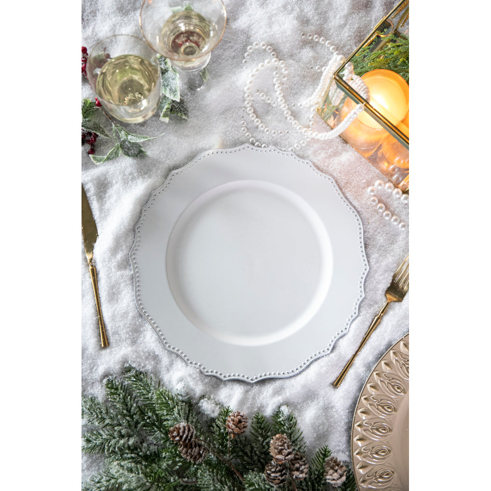 6 Pack Plastic Charger Plate, 11.8" x 9.1"