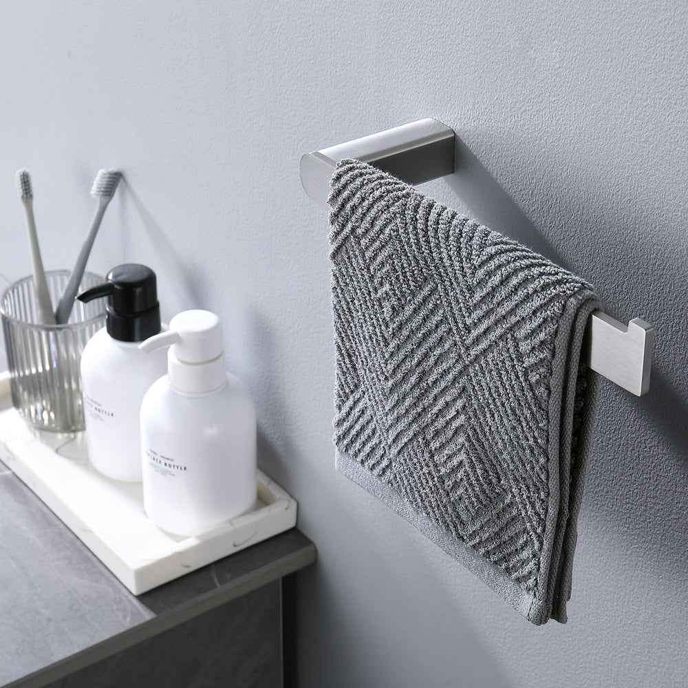 Brushed Nickel Bathroom Hardware Set Robe Hook Towel Rail Bar Rack Shelf Tissue Paper Holder Bathroom Accessories