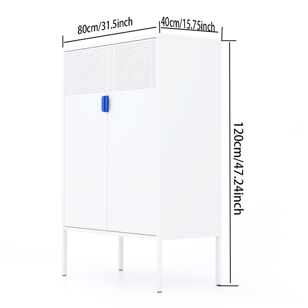 Steel lockers, adjustable laminates, side cabinets, shoe cabinets, lockers white