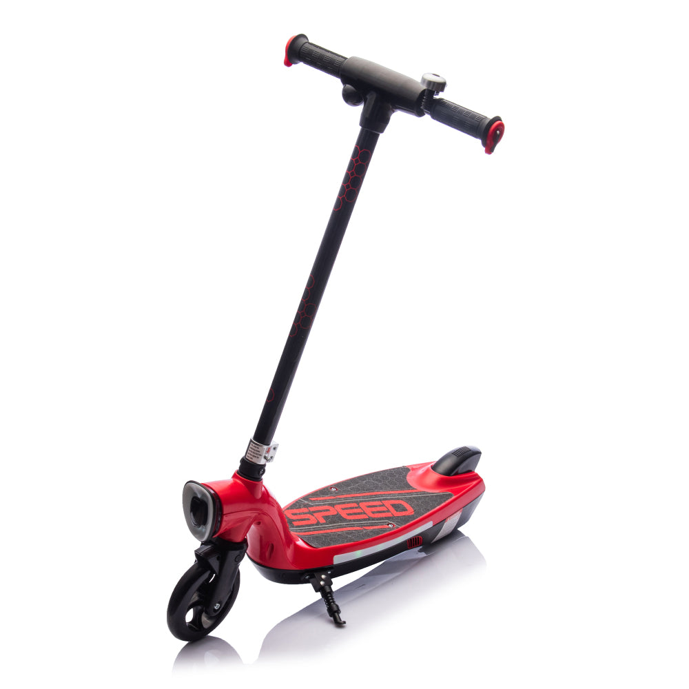 Kids Ride On Electric Scooter With Kickstand,Scooter Bell,Faster Speed And Longer Usage Time,Rear Brake,Wider Pedal,Non-Slip Handle,Colorful LED Lights,5.59-6.84 MPH For Kids 6+.