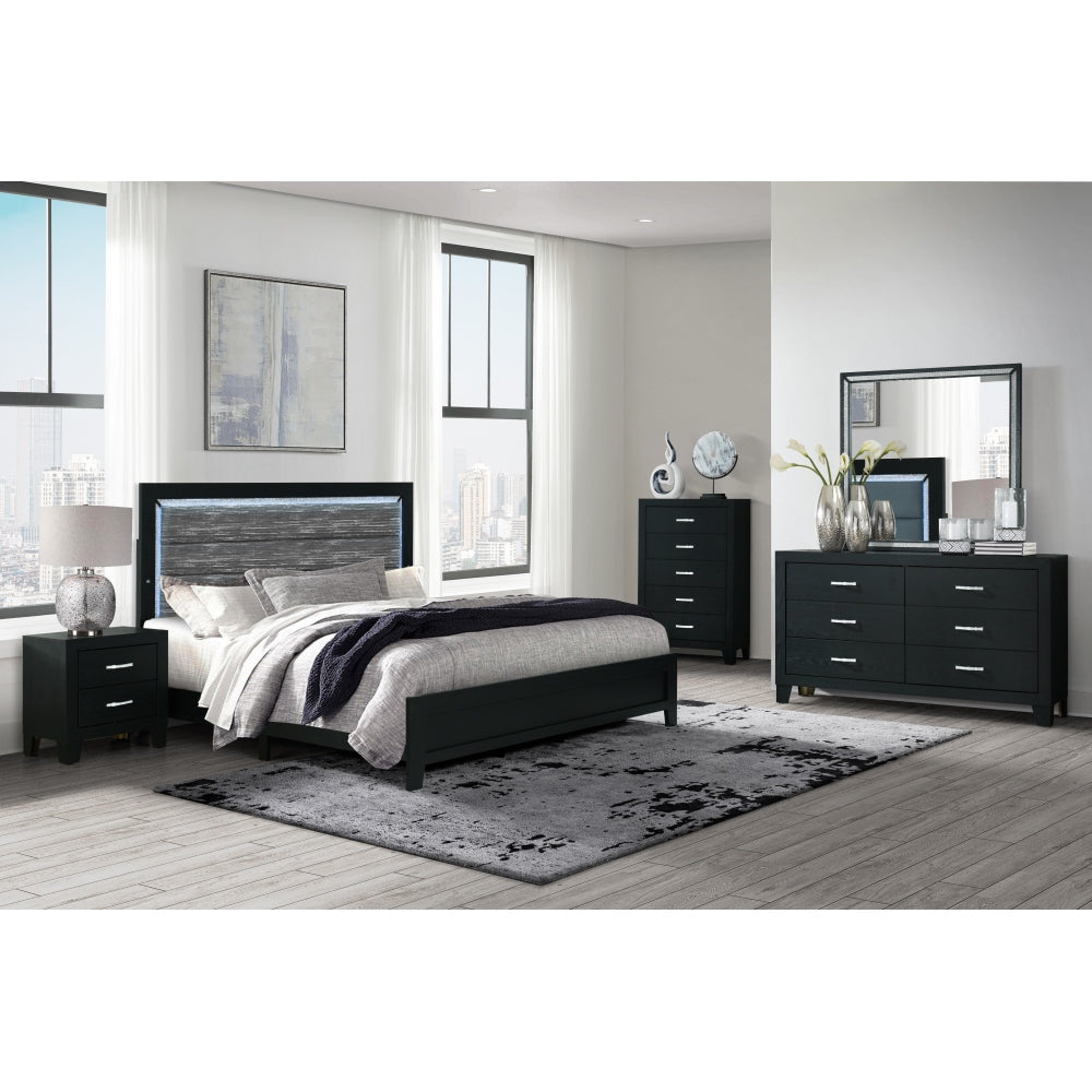 CARLOS BLACK 5PC QUEEN BEDROOM SET