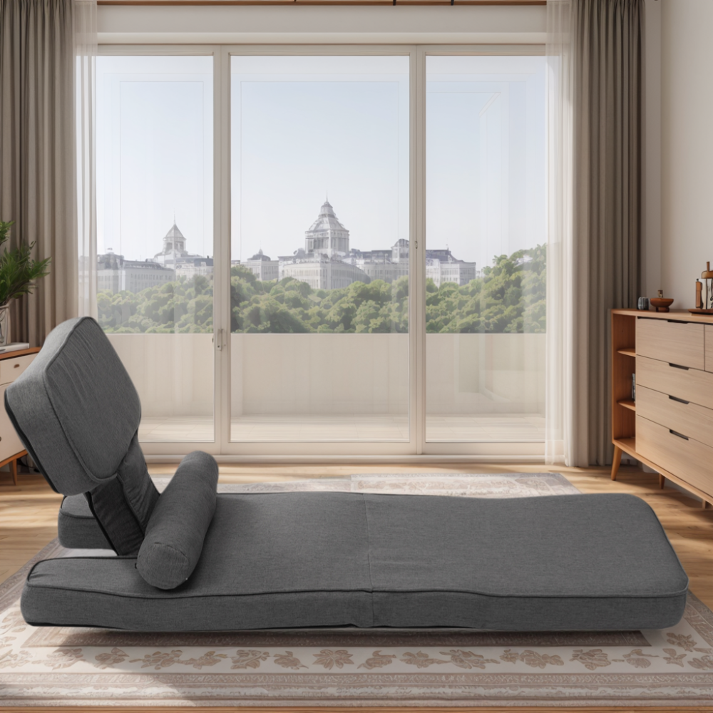 Folding Sofa Bed, Convertible Sleeper Chair Bed with table, Gaming Floor Chair with 5-Position Adjustable Back Support,Small Comfy Couch for Bedroom Small Space,Apartment Dorm,Gift for Mother's day