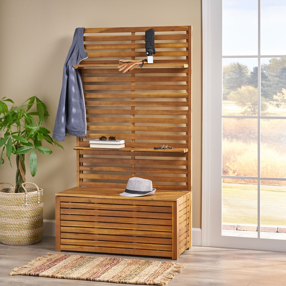 SYLMAR STORAGE BENCH WITH RACK