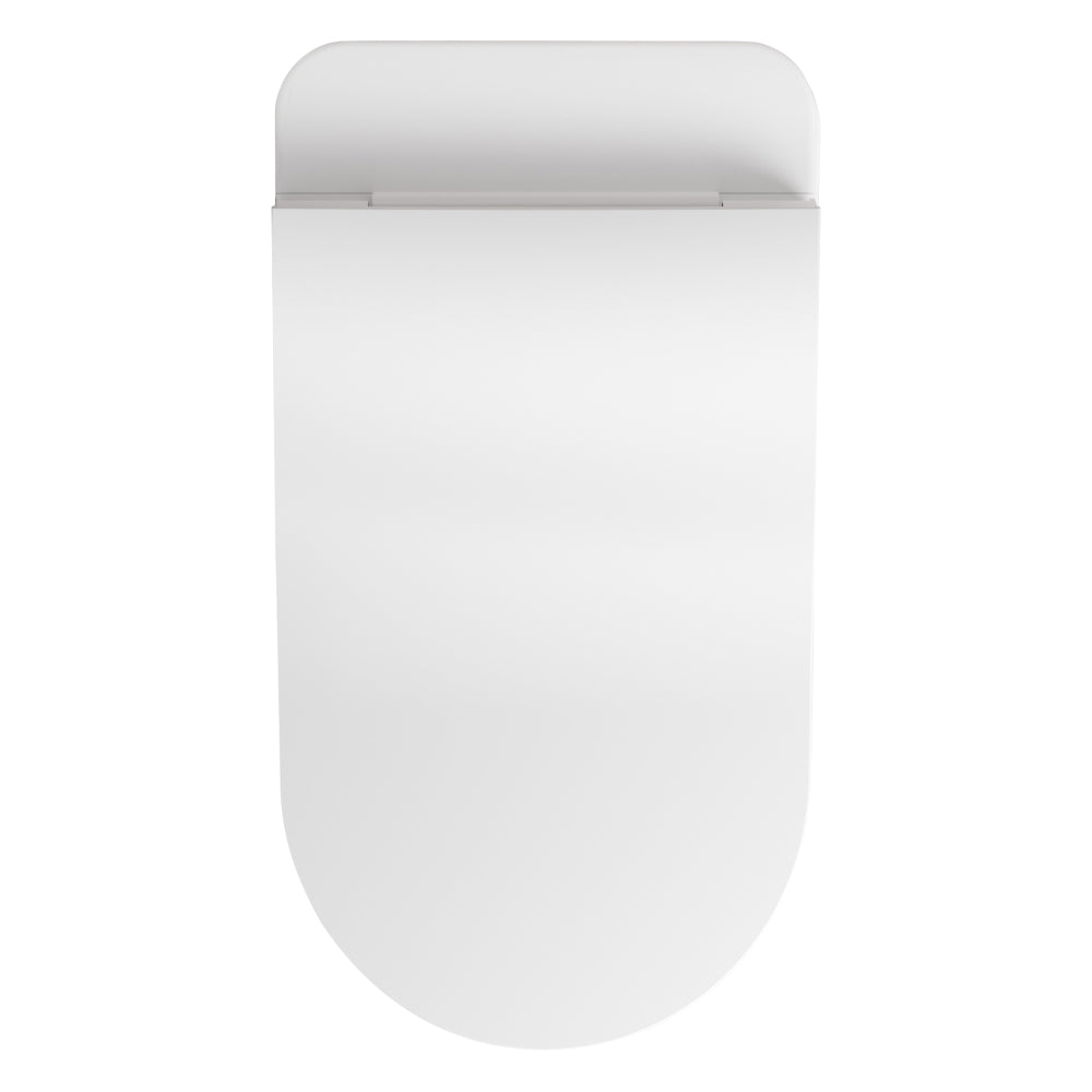 Smart Toilet With Foot Sensing Open Cover & Seat, Buttons Control, Night Light, Leakage Protection, Side Knob With Multiple Controls, Remote Control, Auto Flushing, White Screen