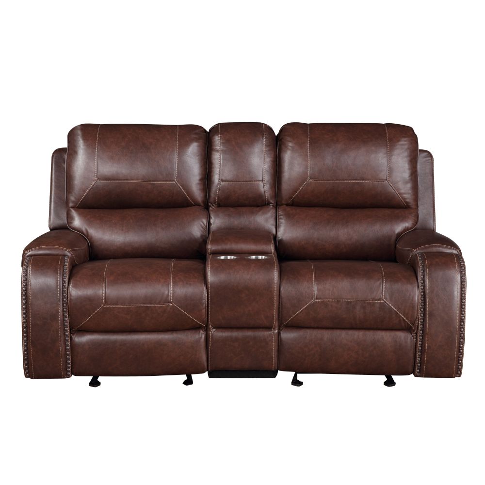 Keily - Manual Reclining Glider Loveseat - Dark Brown