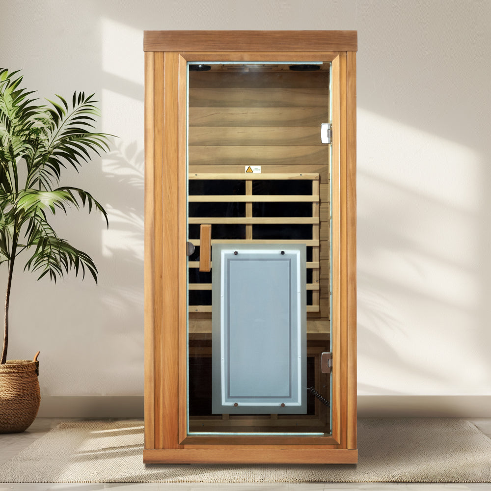 One person Far infrared red cedar standard indoor sauna room