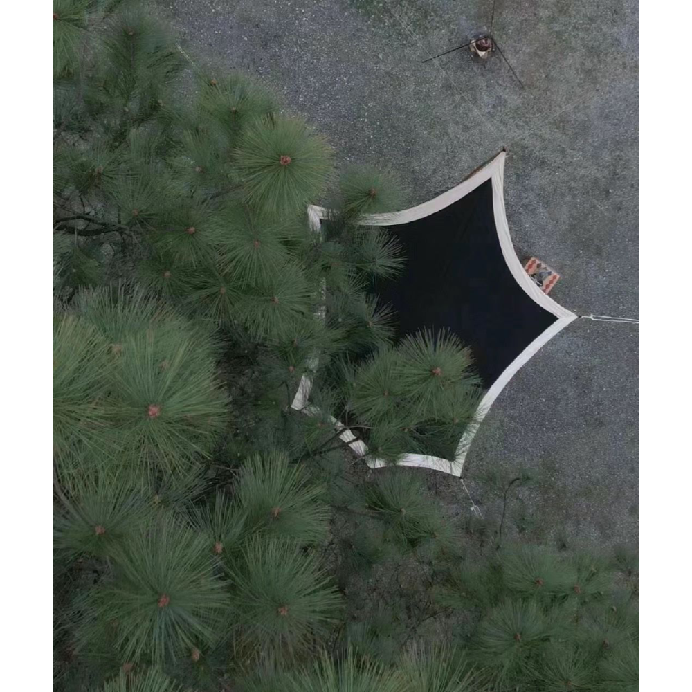 SAM&HAIBEI Tarps Heavy Duty Waterproof 16.4x12 ft, Made from Yak Hair. High Sun Resistance, Multipurpose Cover with Wooden Pole, Reinforced Edges, Double-Layered for Water Protection.
