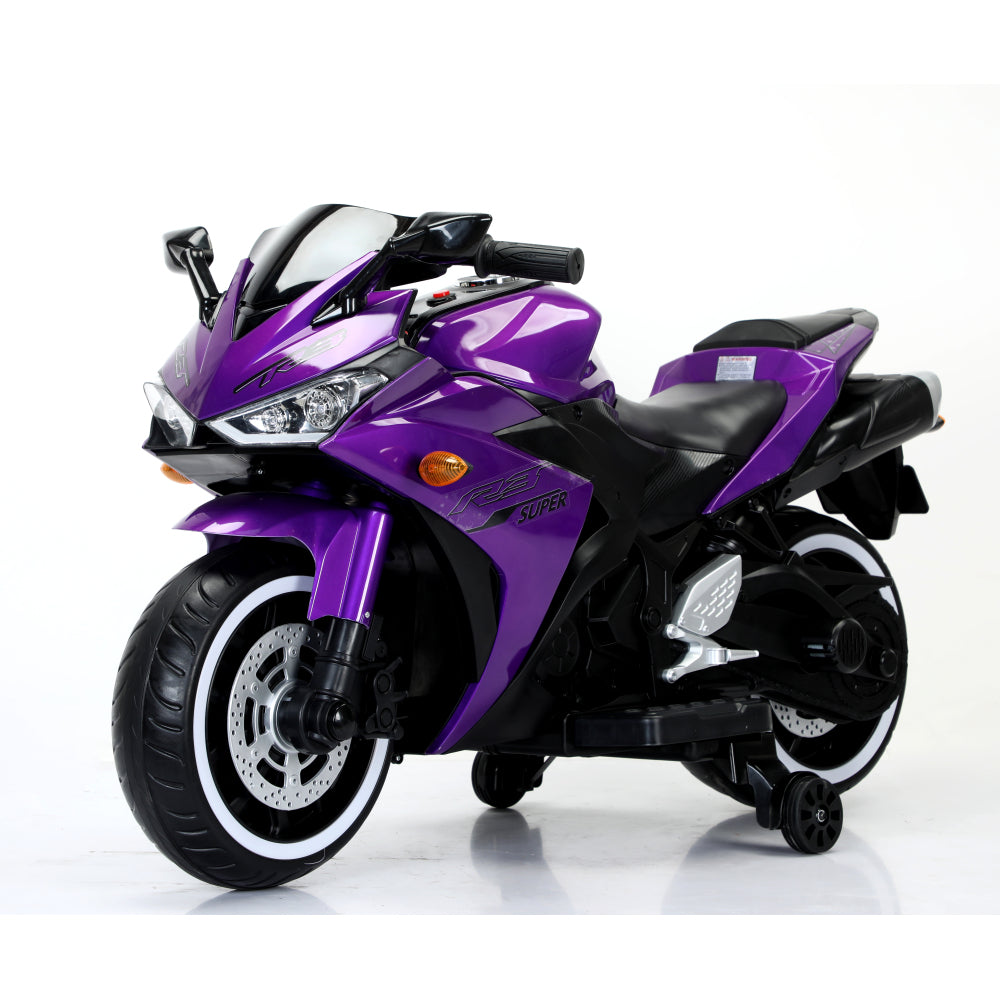 kids motorcycle, 12V motorcycle for kids 3 4 5 6 years Boys Girls  12v7ah kids motorcycle ride on toy with Training  Wheels/manual throttle/ drive by hand /Lighting  wheels