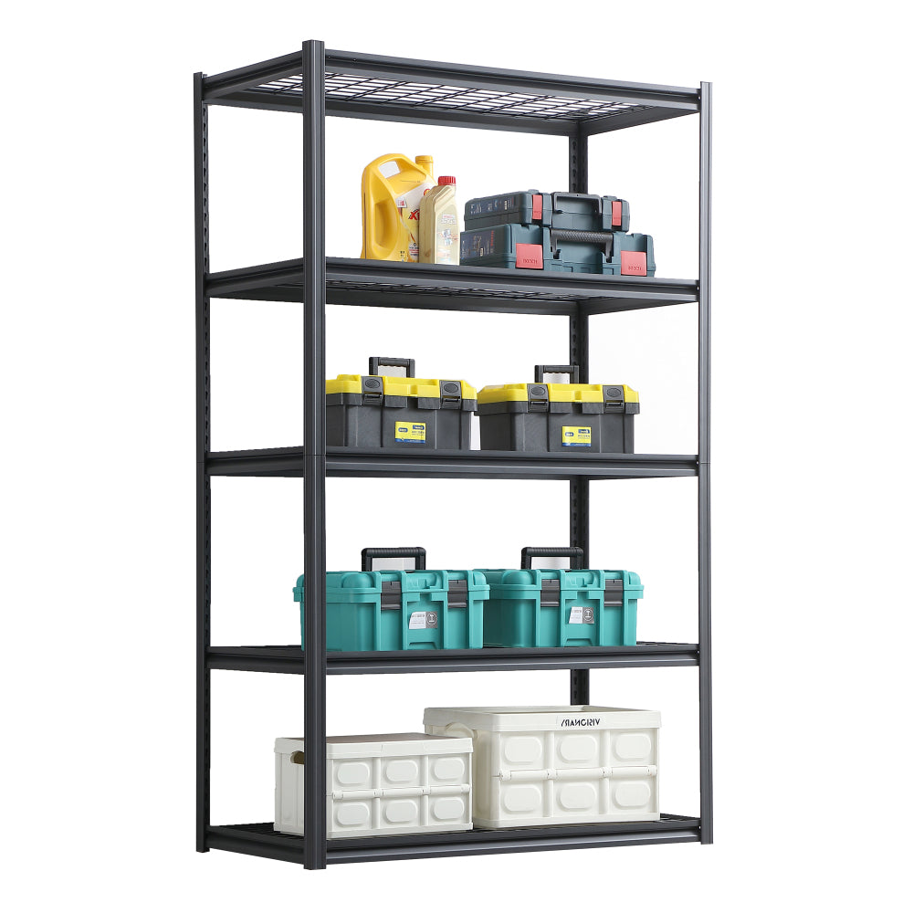 5 Tier Heavy Duty Metal Storage Shelves ,Easy to Assemble ,Adjustable ,Storage Shelves for Basements, Garages and Kitchen, 72 "H*47.2 "W*17.7 "D