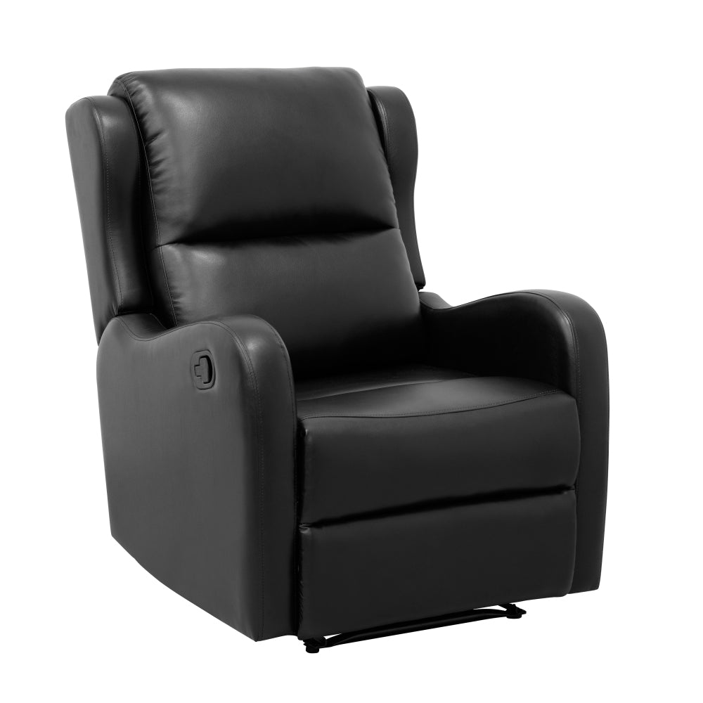 Faux Leather Upholstery Gray Reclining Chair 1pc Living Room Furniture Comfort Seating