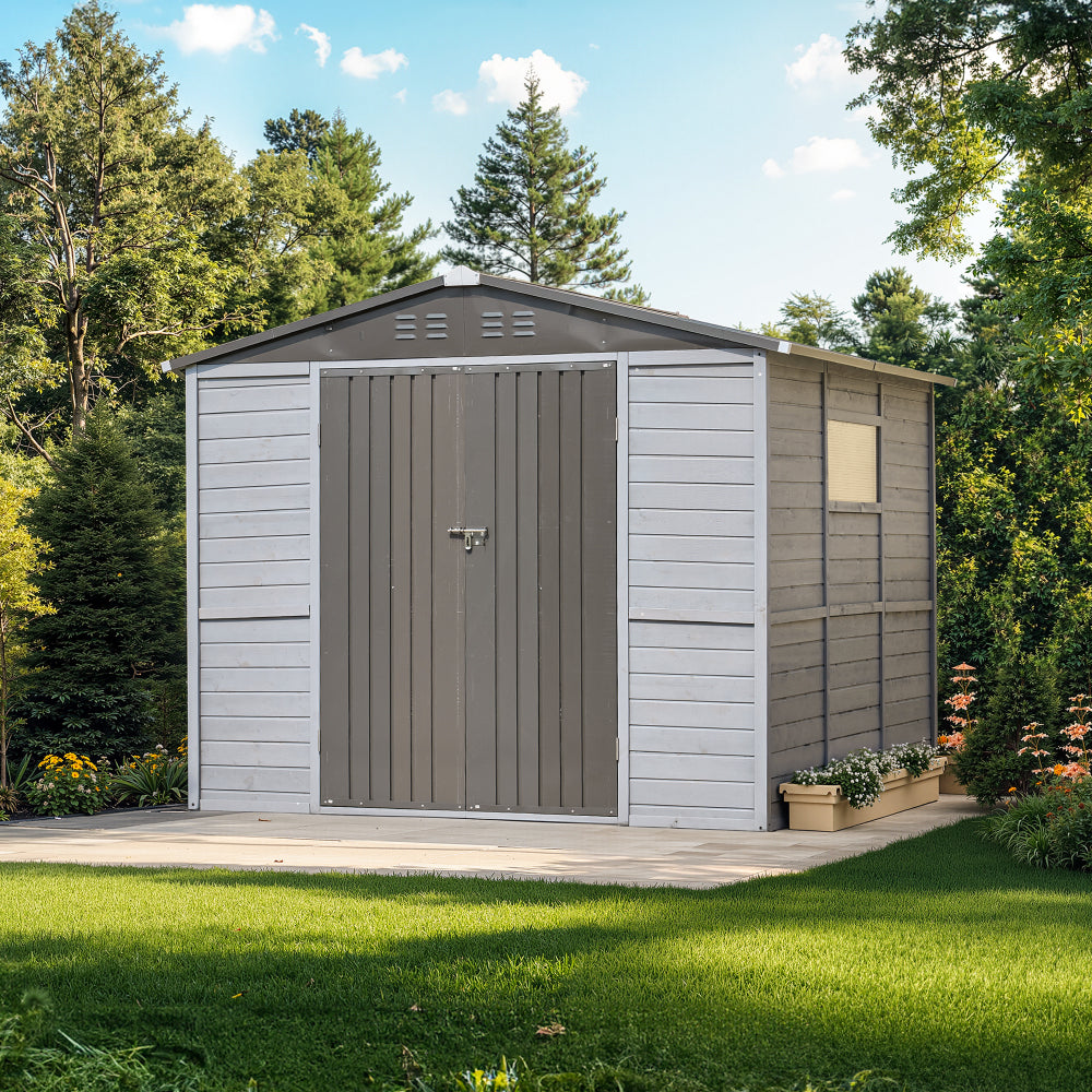8*8FT Iron-Wood Combination Tool Shed – A Perfect Blend of Nature and Functionality