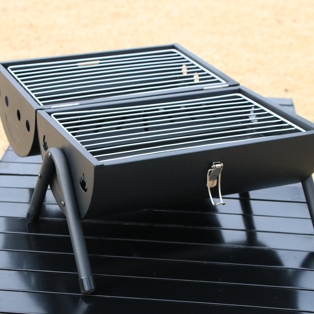 Portable Charcoal Grill with , Small Tabletop Barbecue Grill for Outdoor Camping Backyard Party BBQ Cooking, Extra Thick Steel & Heavy Duty, Innovative Design & Easy Assembly