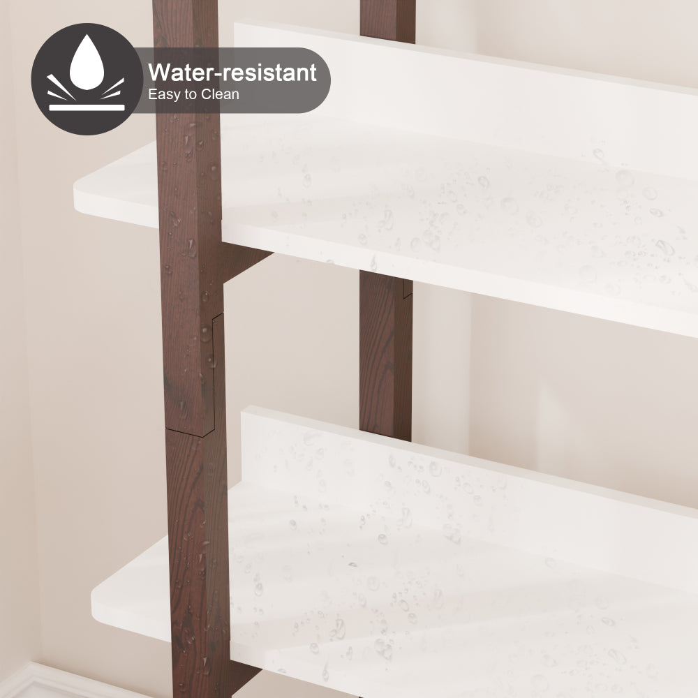 Multifuction Bookcase with Solid Wood Frame,Mix Color Plant Standing for Home Decro