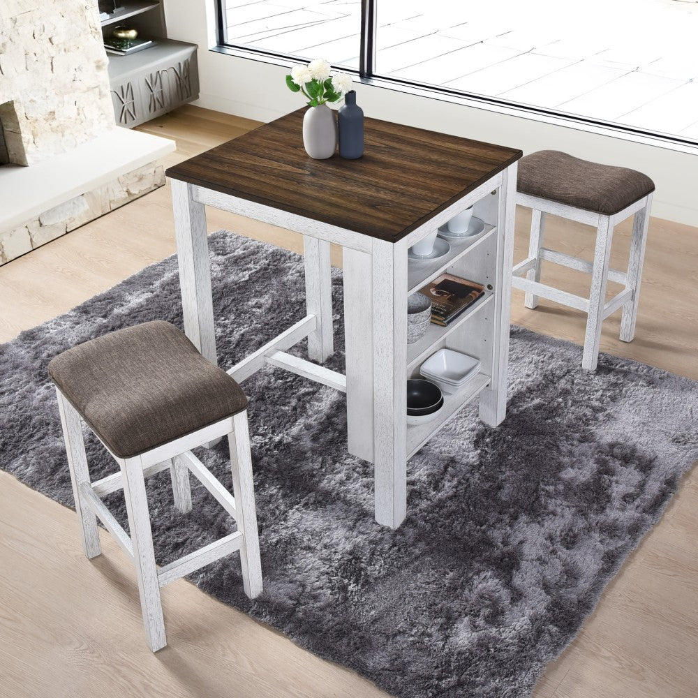 3 Pieces Counter Set Storage Space For Small Space Modern Farmhouse Design Retro Design Easy to Assembly