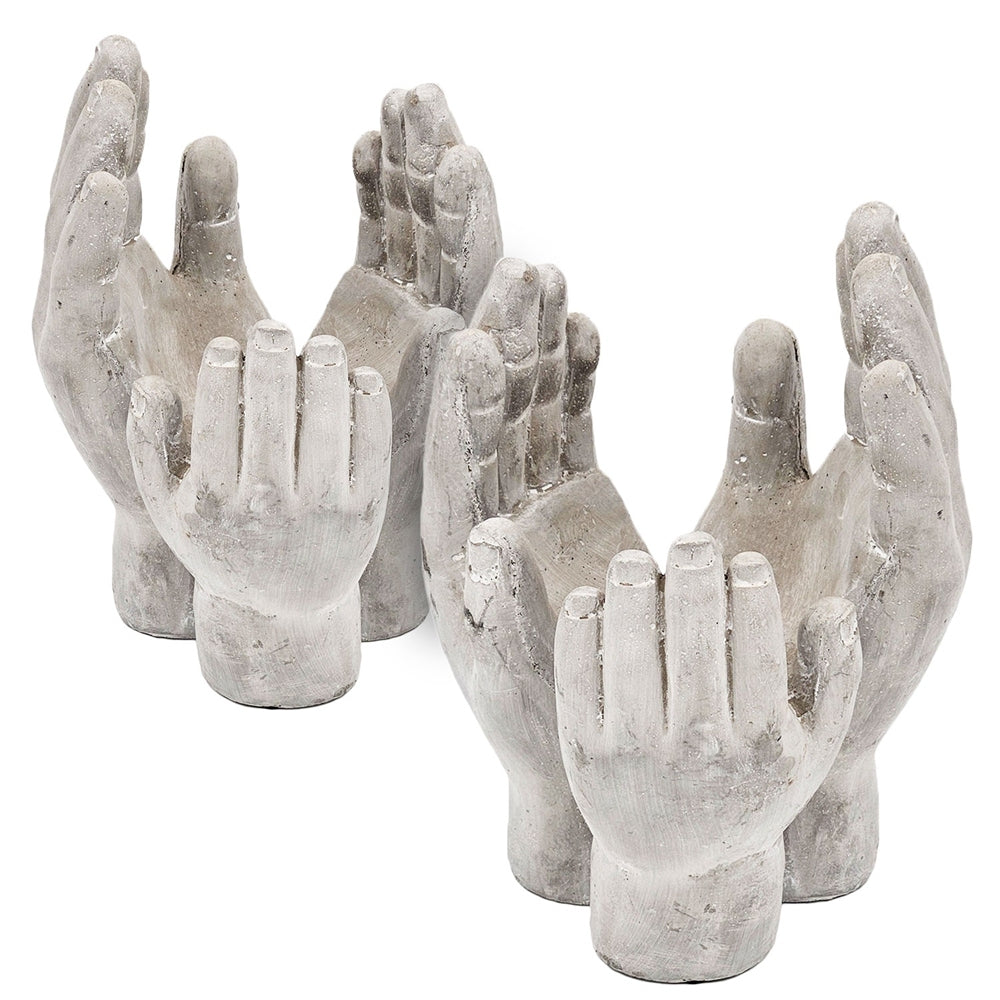 Cement Bust Wall Planter - Indoor Outdoor Home Garden Decor, 8" x 4" x 9"