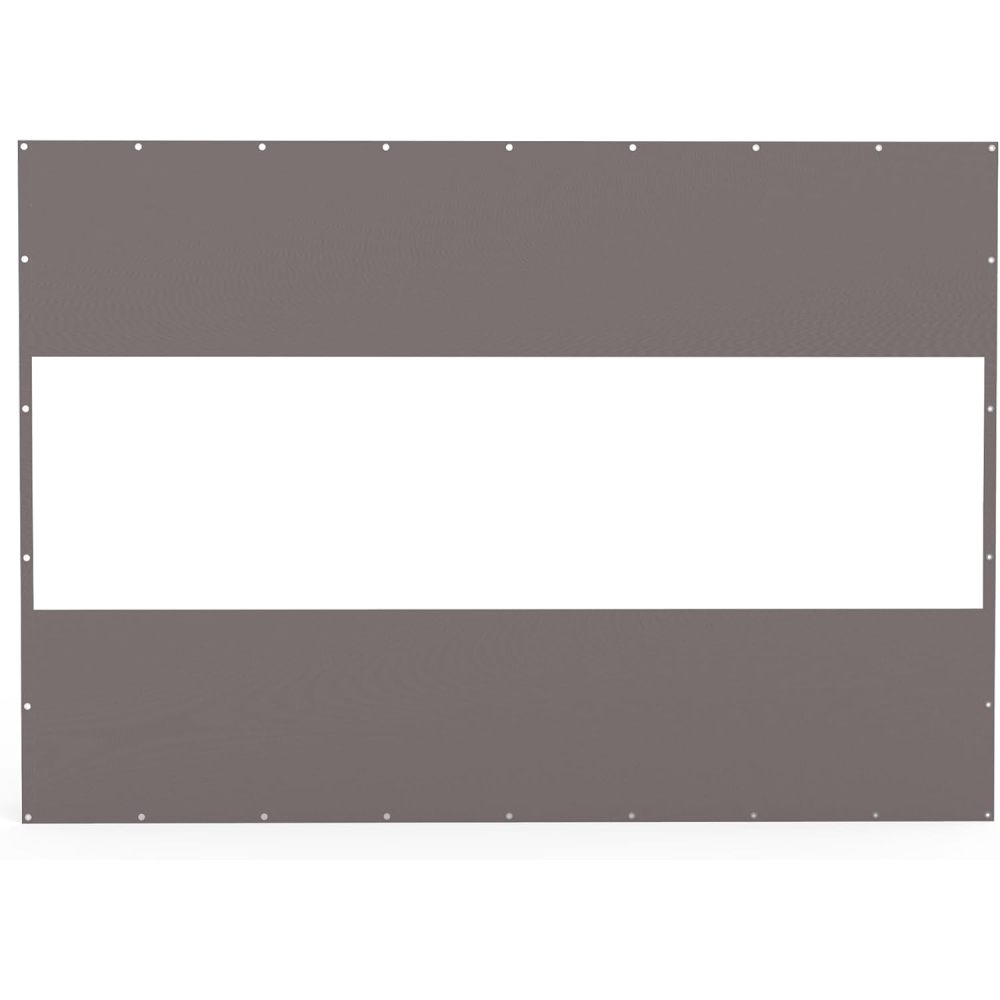 Heavy Duty Outdoor Clear Panel Curtain, 18 oz Waterproof PVC Polyester Curtain, Weather Resistant & Tearproof for Patios, Gazebos, Pergolas, Privacy Screen (10'H x 7'W, Gray)