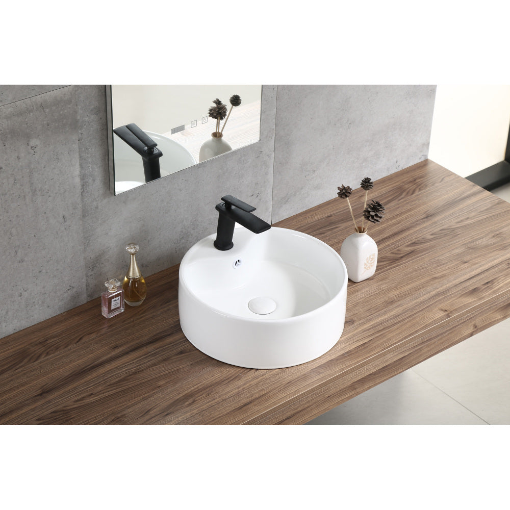 Bothwa Home Rectangular Countertop Ceramic Wash Basin (White Finish) CUPC Certified
