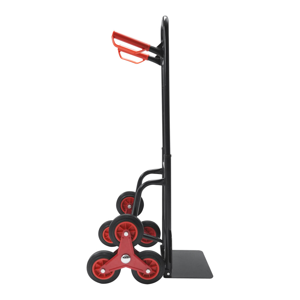 Folding Stair Climbing Dolly, 330 Lb Capacity Manual Truck Heavy-Duty Stair Climbing Hand Truck Trolley with Telescoping Handle and 6 Wheels