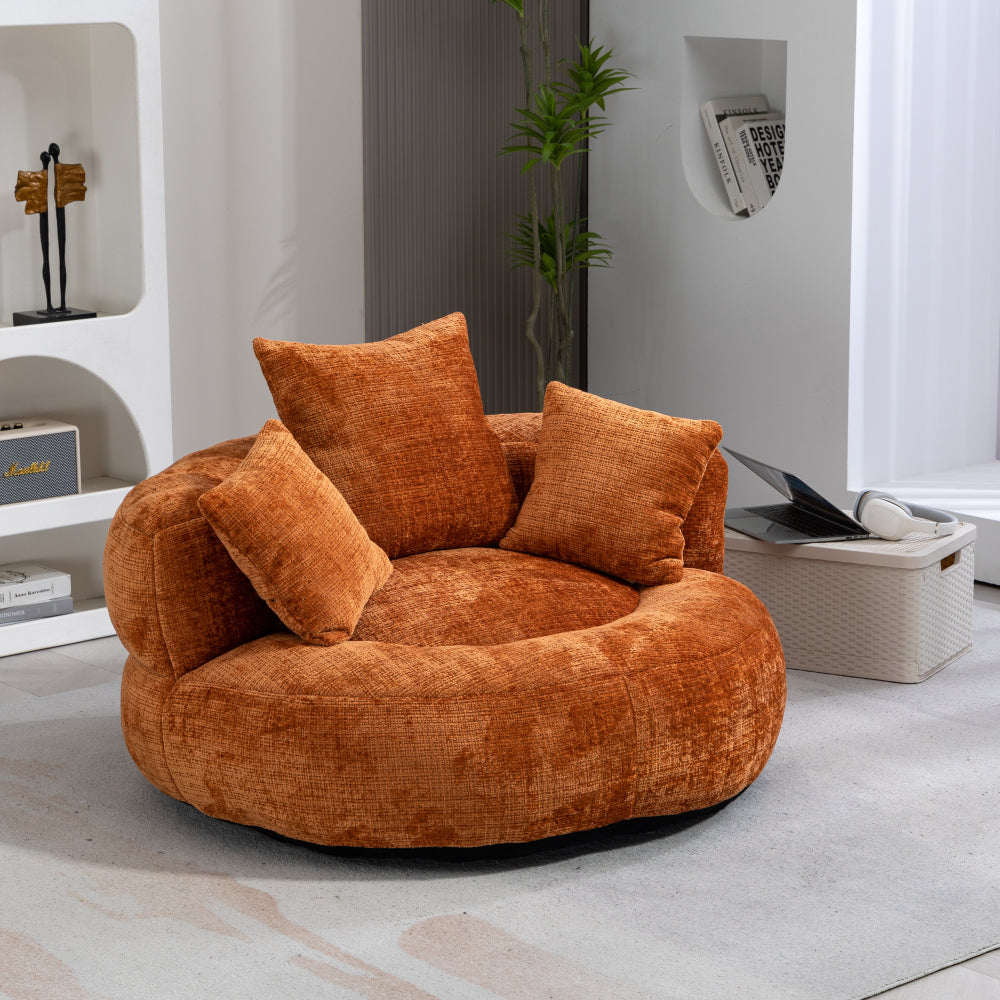 Lazy Sofa Durable Comfort Lounger High Back Bean Bag Chair Couch With Three Pillows for Adults and Kids, Indoor & Outdoor,  Single Gaming Sofa Chair For Bedroom,Office (Emerald Chenille)