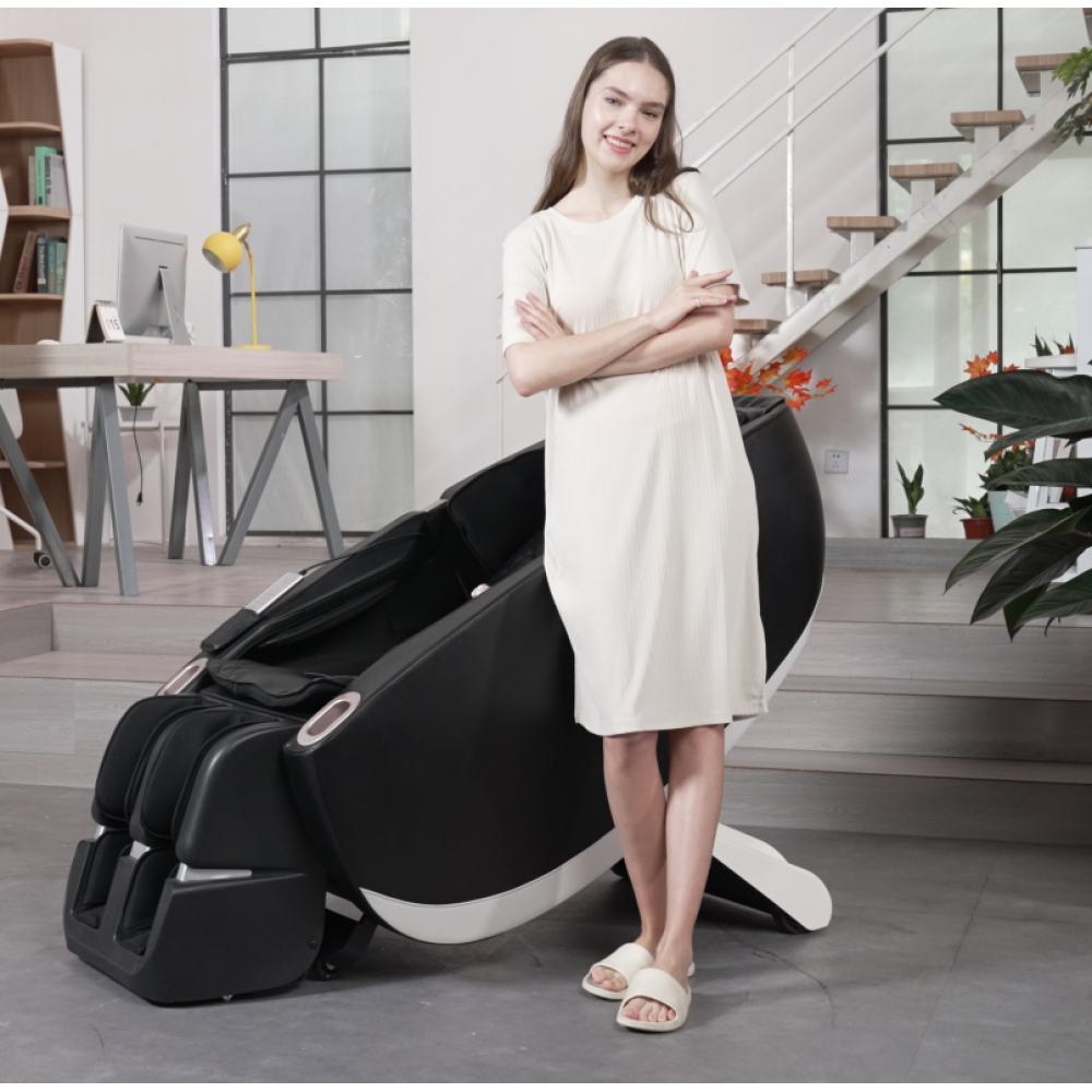 Full Body Massage Chair With Zero Gravity Recliner,with two control panel: Smart large screen & Rotary switch,spot kneading and Heating,Airbag coverage,Suitable for Home Office