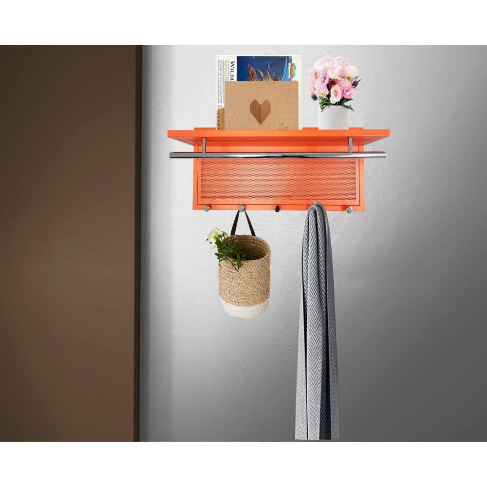 Esyspot Metal Powder Coating Hook Wall Mounted with Shelf