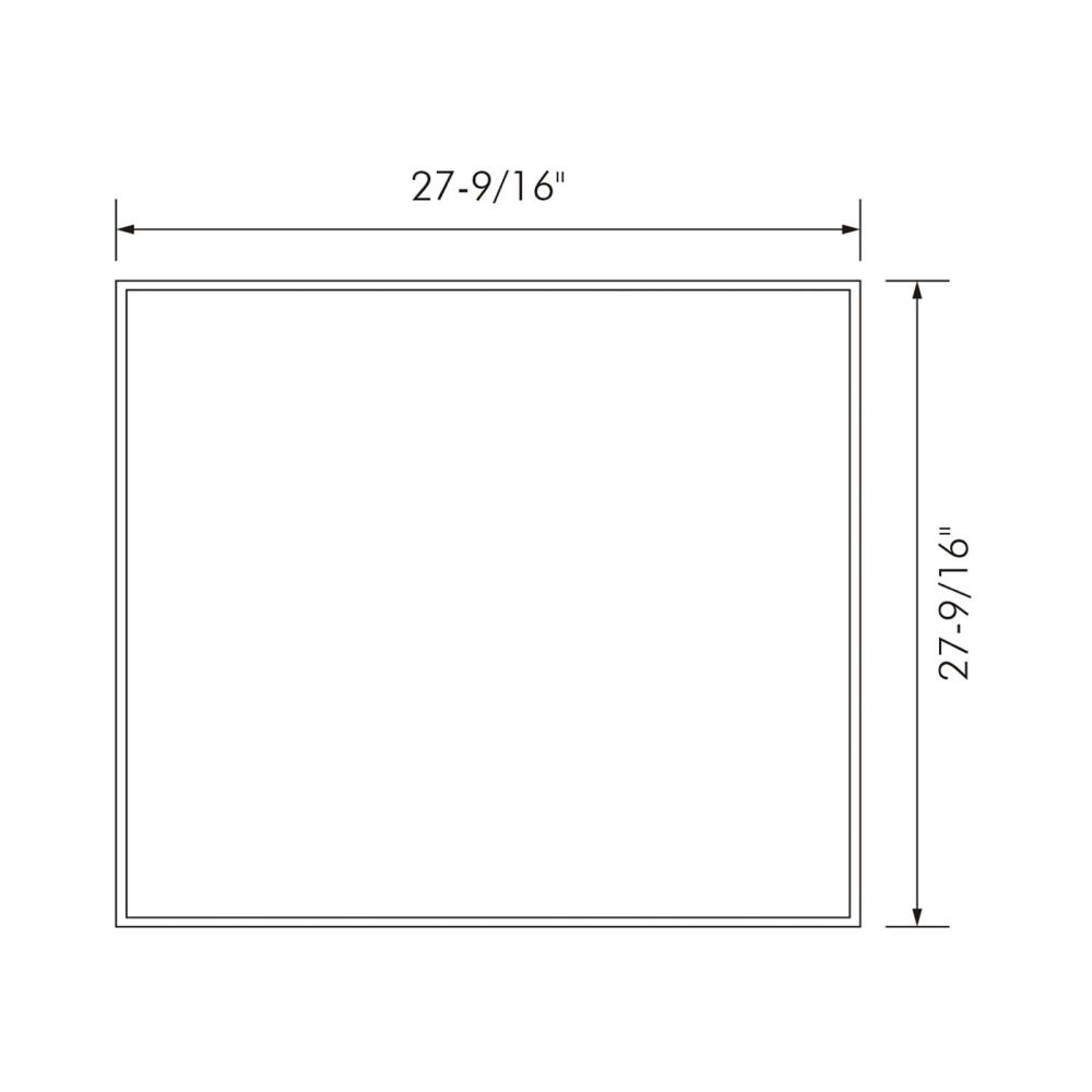 DAX Square LED Backlit Flat Mirror with Sensor Switch Aluminium Frame