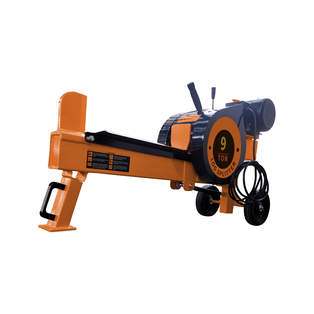 9 Ton Household Electric Powered 2.7HP Movable Horizontal Automatic Return Firewood Splitting Machine Fast Wood Splitter Fast Log Splitter for toughest wood