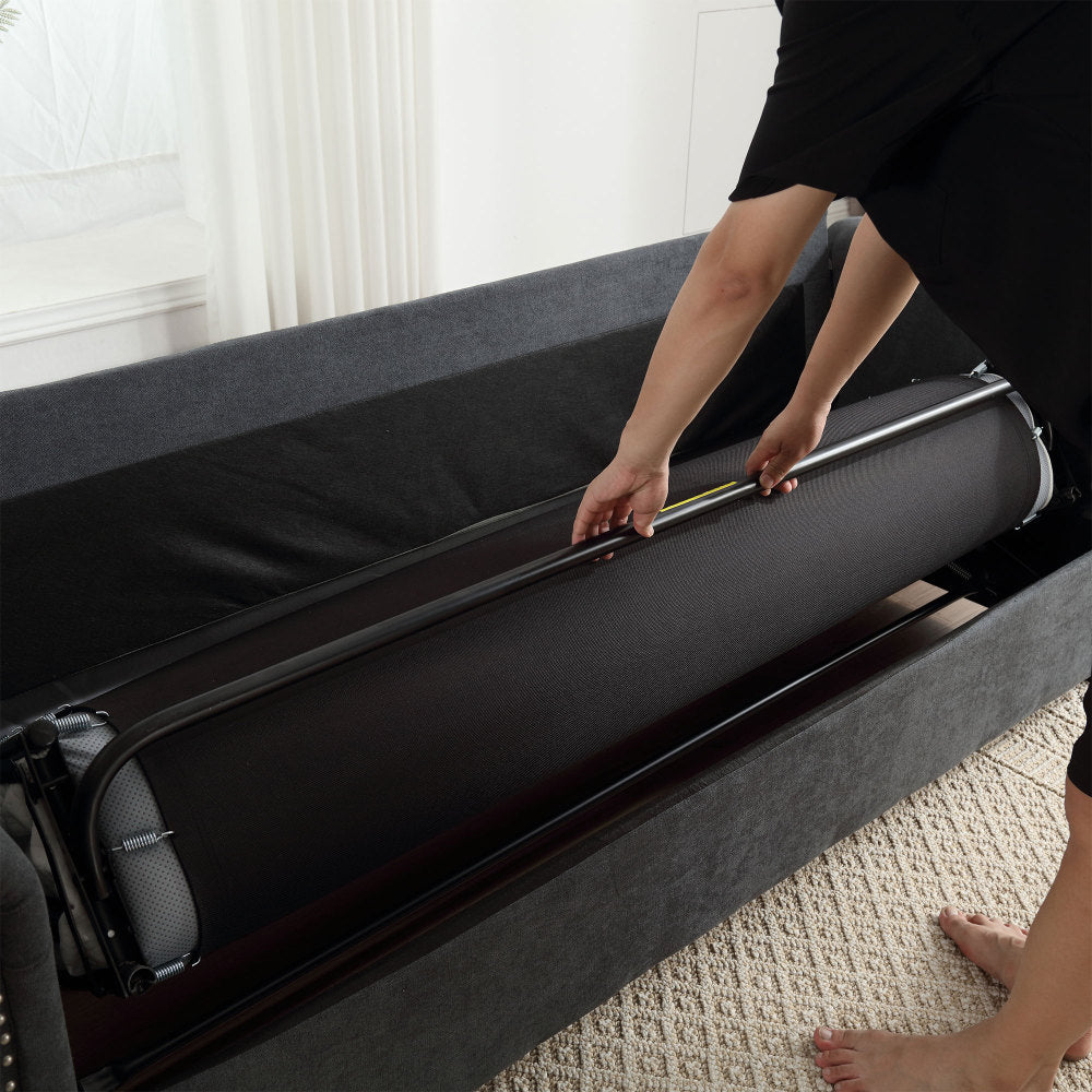 U_Style 80.7'' 2-in-1 Sofa Bed Sleeper with Large Mattress(63''*70.9*3.3 inch), for Living Room Spaces Bedroom