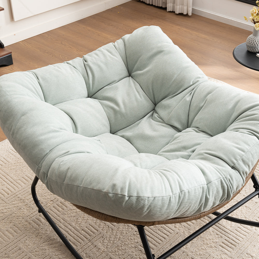 Rocking Chair, Chenille Upholstered Accent Chair, Modern Nursery Rocking Chair for Living Room, Bedroom, Apartment