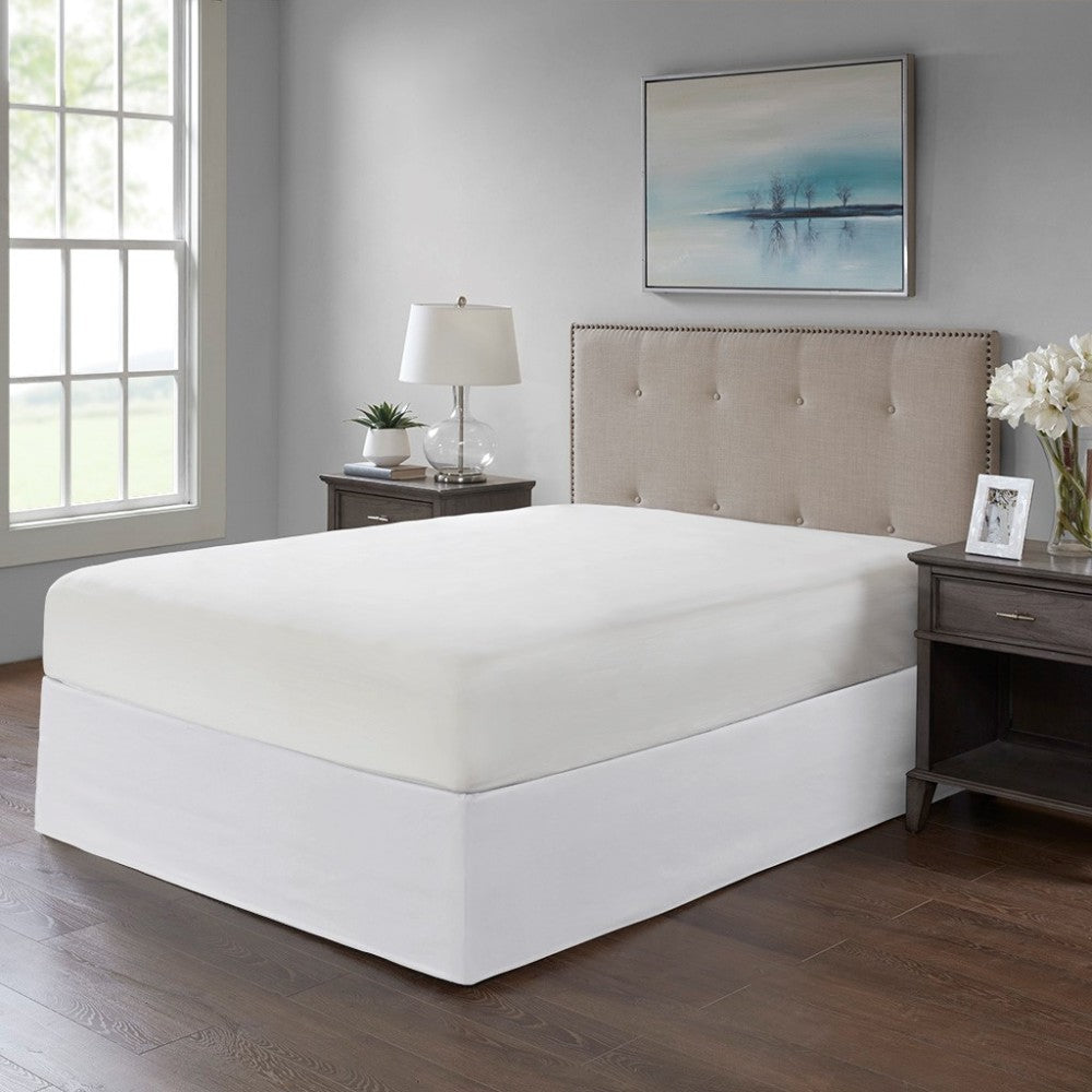 Wrap Around Adjustable Bedskirt White One Size
