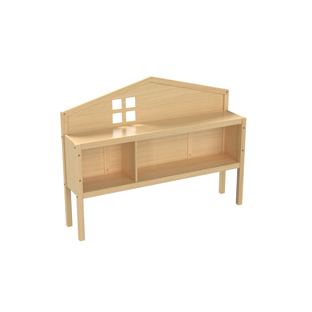 Headboard Storage Cabinet for Full-size Montessori Floor Bed Natural,Freely collocation
