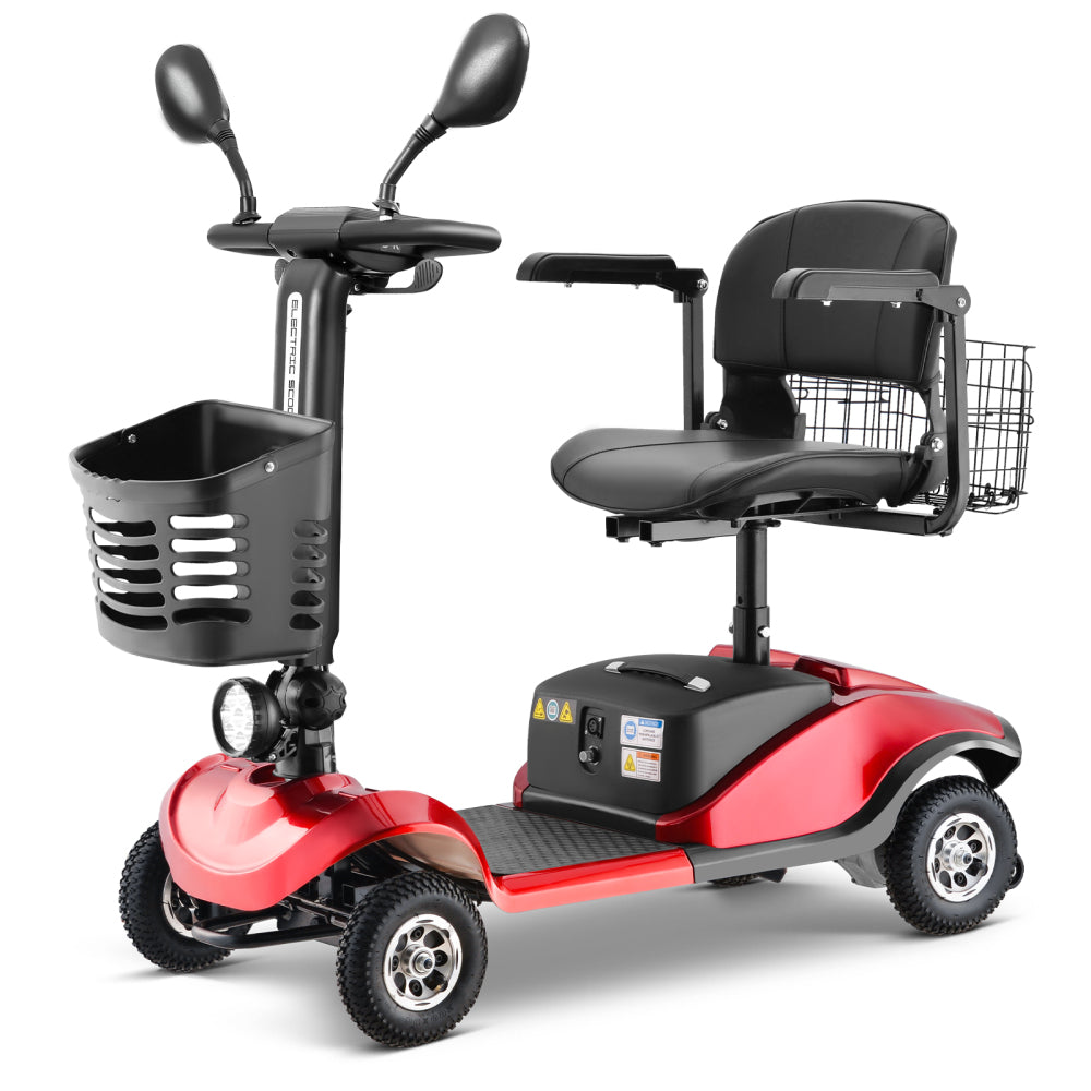 Folding Mobility Scooter for Adult - HEINSY Powered Mobility Scooter All Terrain Motorized Scooter Collapsible with 350W Motor, 12V20AH Dual Lead-Acid Batteries, Ideal for Elderly, Seniors, and Adults
