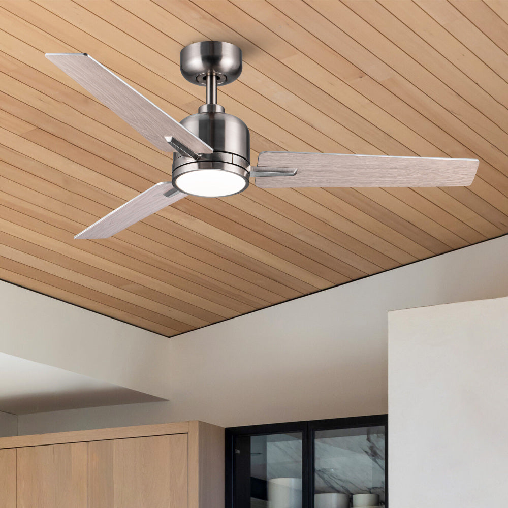 48" Black Lowe Profile Ceiling Fan with Light