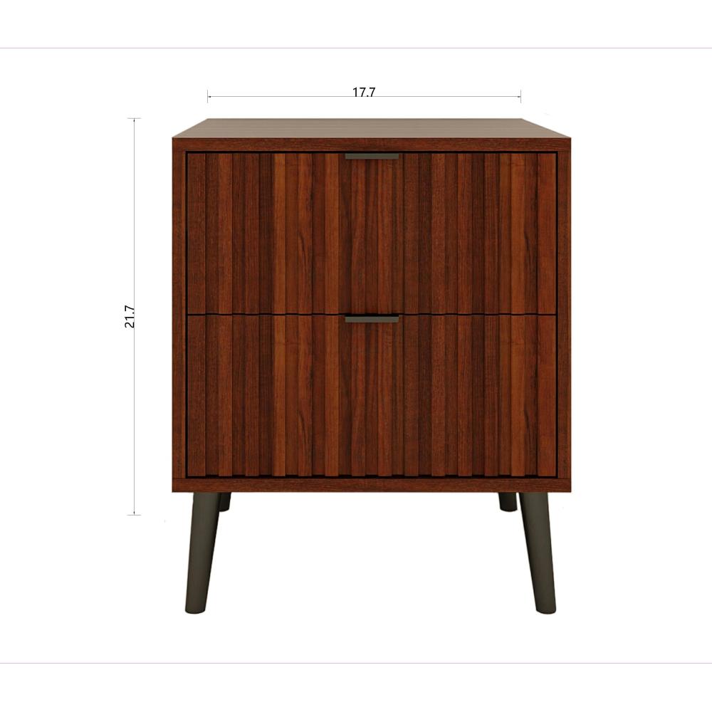 Wooden Nightstand with 2 Drawers