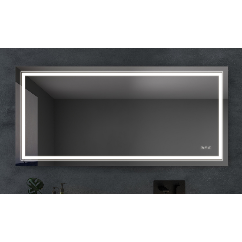 3055 inch  Bathroom LED mirror Anti- fog mirror with button