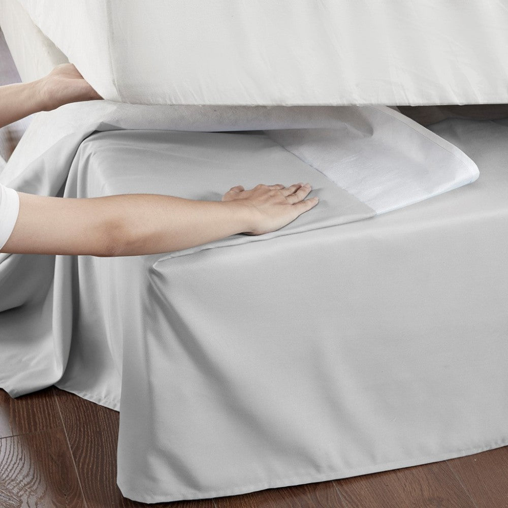 Wrap Around Adjustable Bedskirt Grey One Size