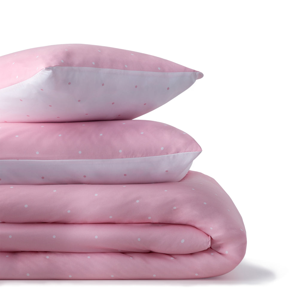 Linenspa Microfiber Designer Comforter - Polka Dot , Cal King, Pink