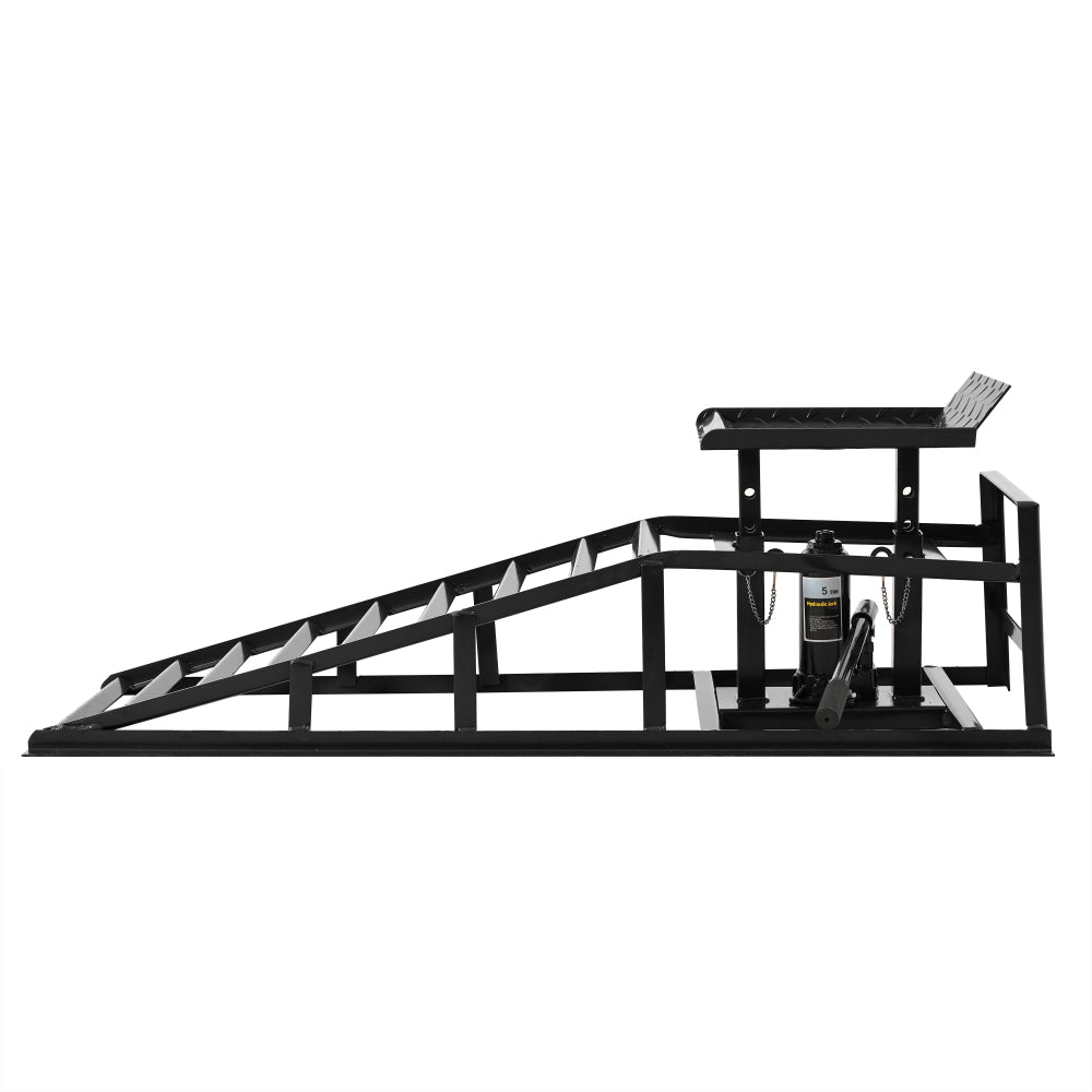 5 Ton Auto Car Truck Service Ramps Lifts, Garage Car Lift Hydraulic Ramps,Automotive Hydraulic Lift Repair Frame Lift(2 Pack) Black color