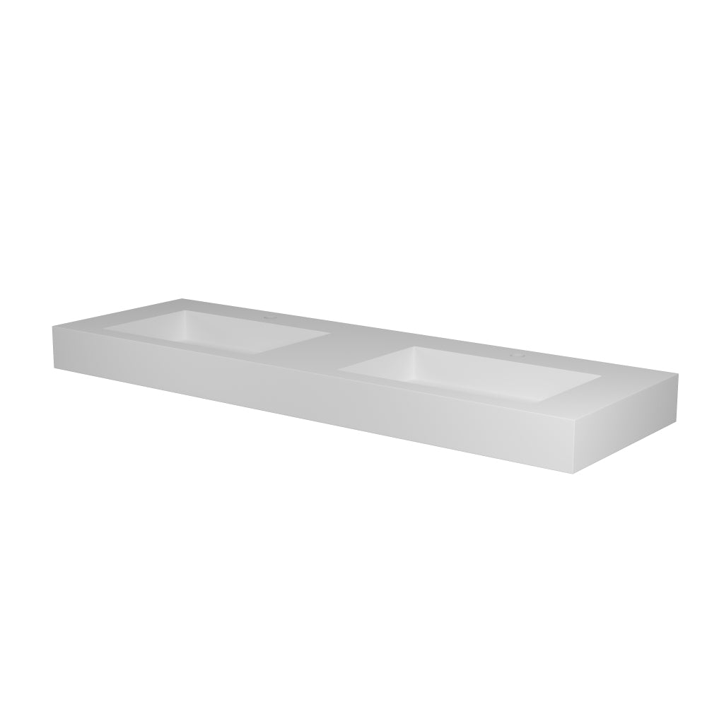 47" Solid surface wall hanging basin (double basin)