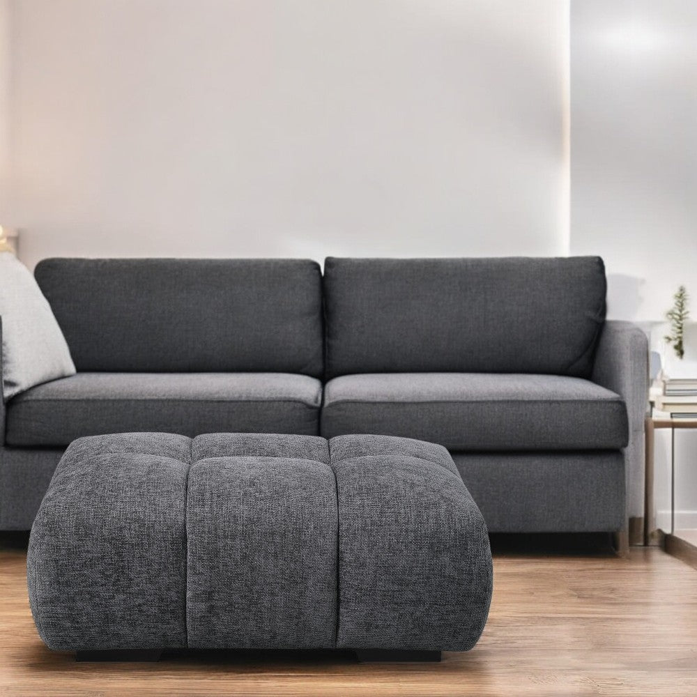 Chosen Gray Chenille Sectional Sofa with Toss Pillows and 1 Chaise