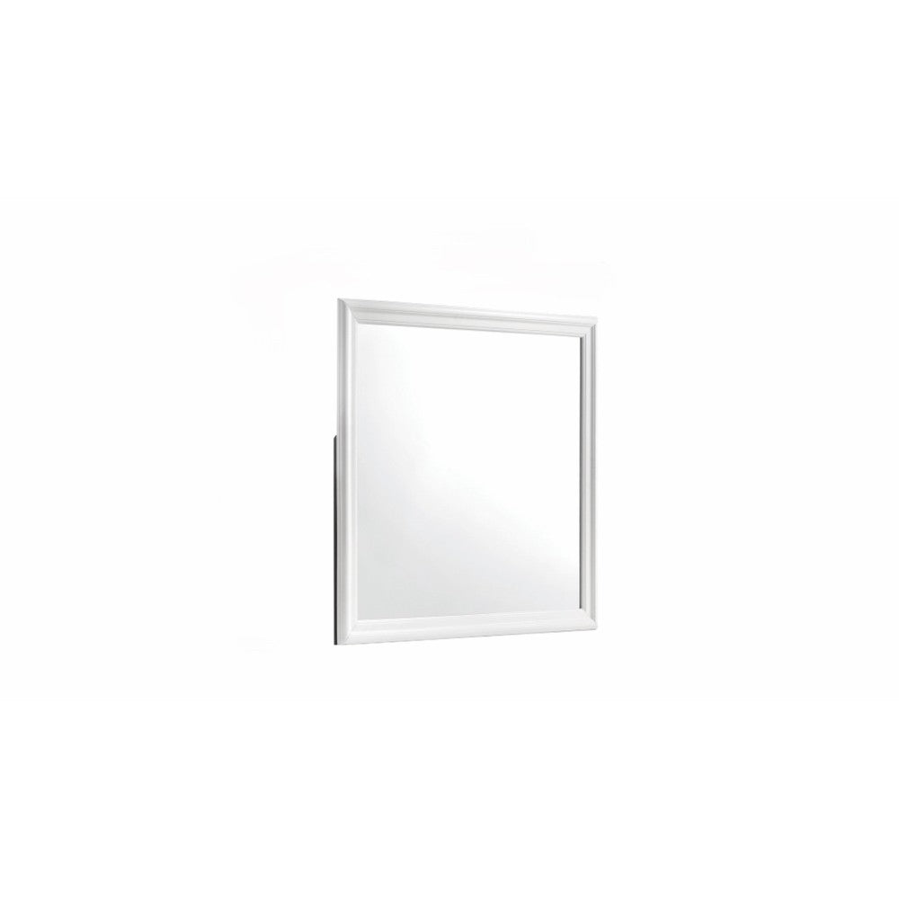 Blaze Modern Style Mirror Made with Wood in White (Only Mirror) same as G150108719 ( NJ inventory)
