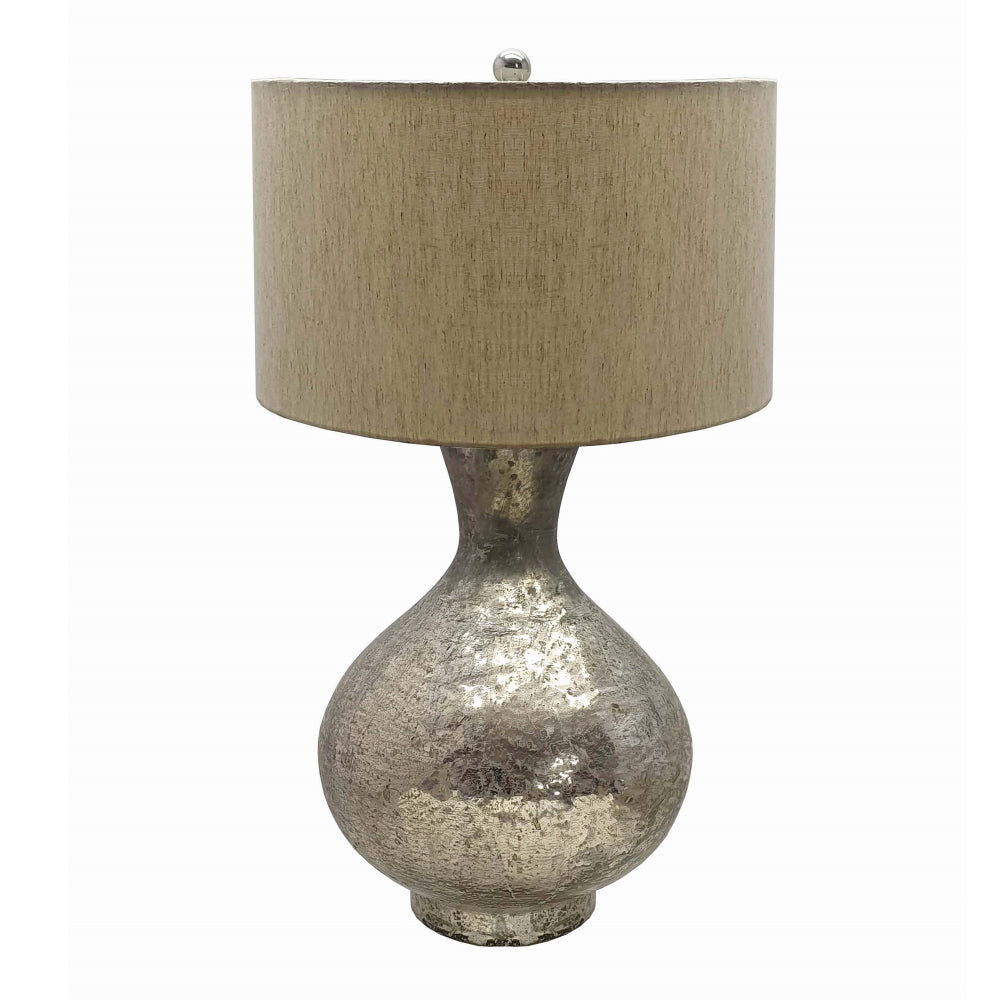 16x16x29.8" Gold and Black Table Lamp with Contemporary Disc Design