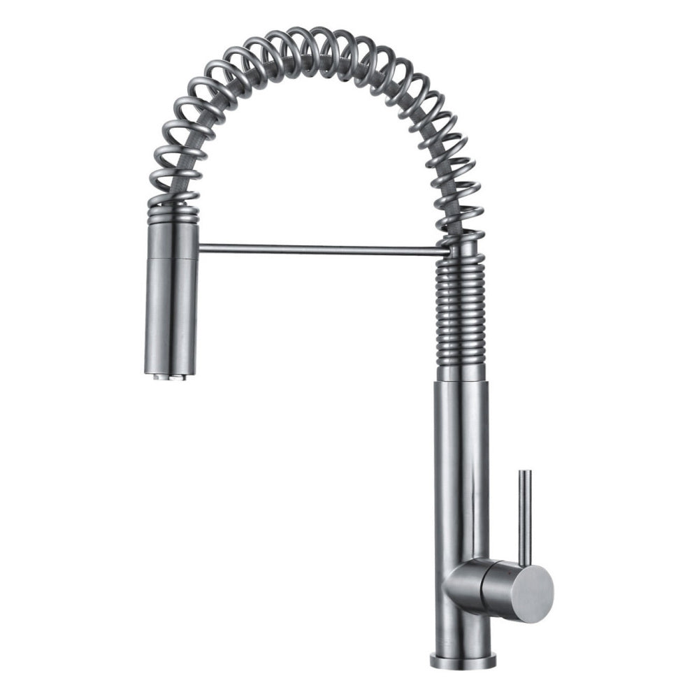 DAX Single Handle Pull Down Kitchen Faucet Brushed Finish