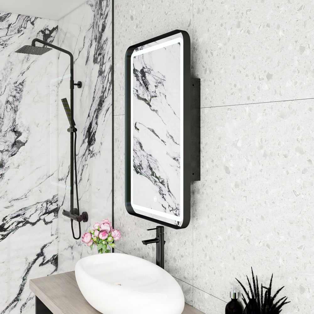 Rectangle Medicine Cabinet Mirror Bathroom Mirror with Storage Wall Mounted Medicine Mirror Cabinet with LDE,Golden