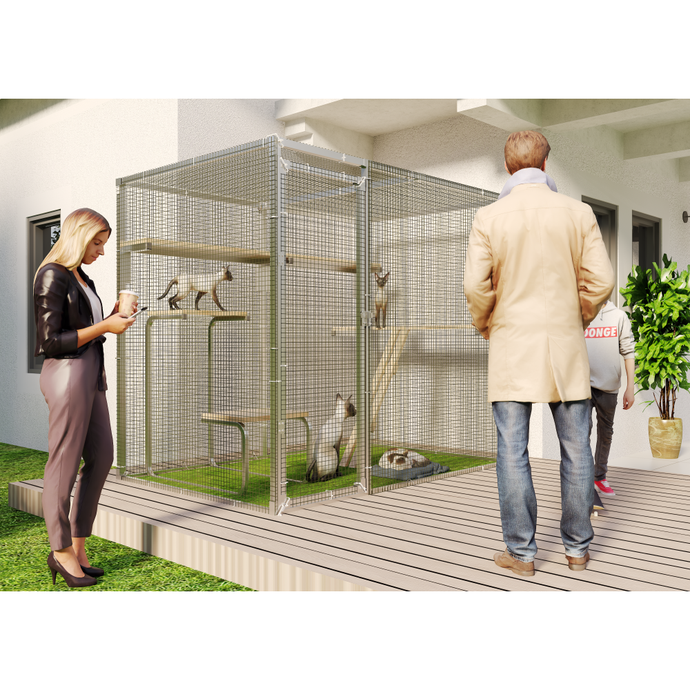 Cat House Large Catio,  Cat Cage Shelter Enclosure Playpen,7.8 ft ×4.9 ft