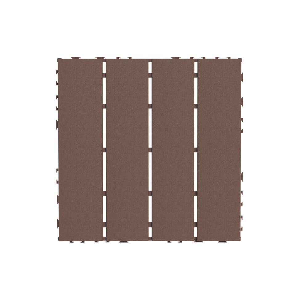Plastic Interlocking Deck Tiles,44 Pack Patio Deck Tiles,12"x12" Square Waterproof Outdoor All Weather Use, Patio Decking Tiles for Poolside Balcony Backyard, Brown