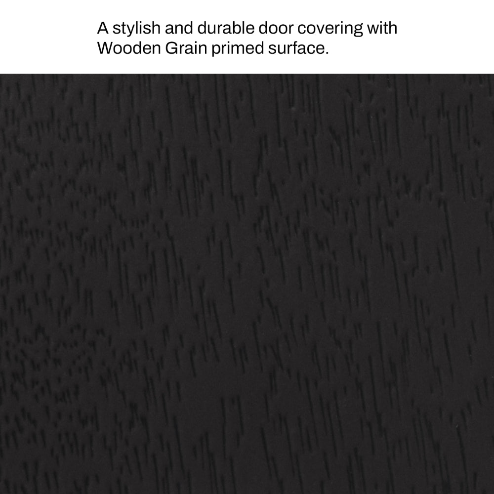 36 x 80 Fiberglass Entry Door with Brickmould, 6-9/16 in. Vinyl Frame,9 Lite Frosted Glass - Front Door for Home's Front Entrance, Left Hand Inswing, Black Wooden Grain Knock-Down Door