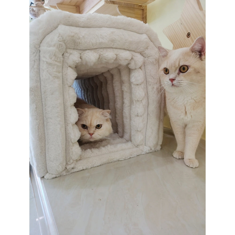 Ottoman Storage Bench Pet Supplies  Corduroy Bench Cat's nest to hide  For the Living Room, Entryway and Bedroom
