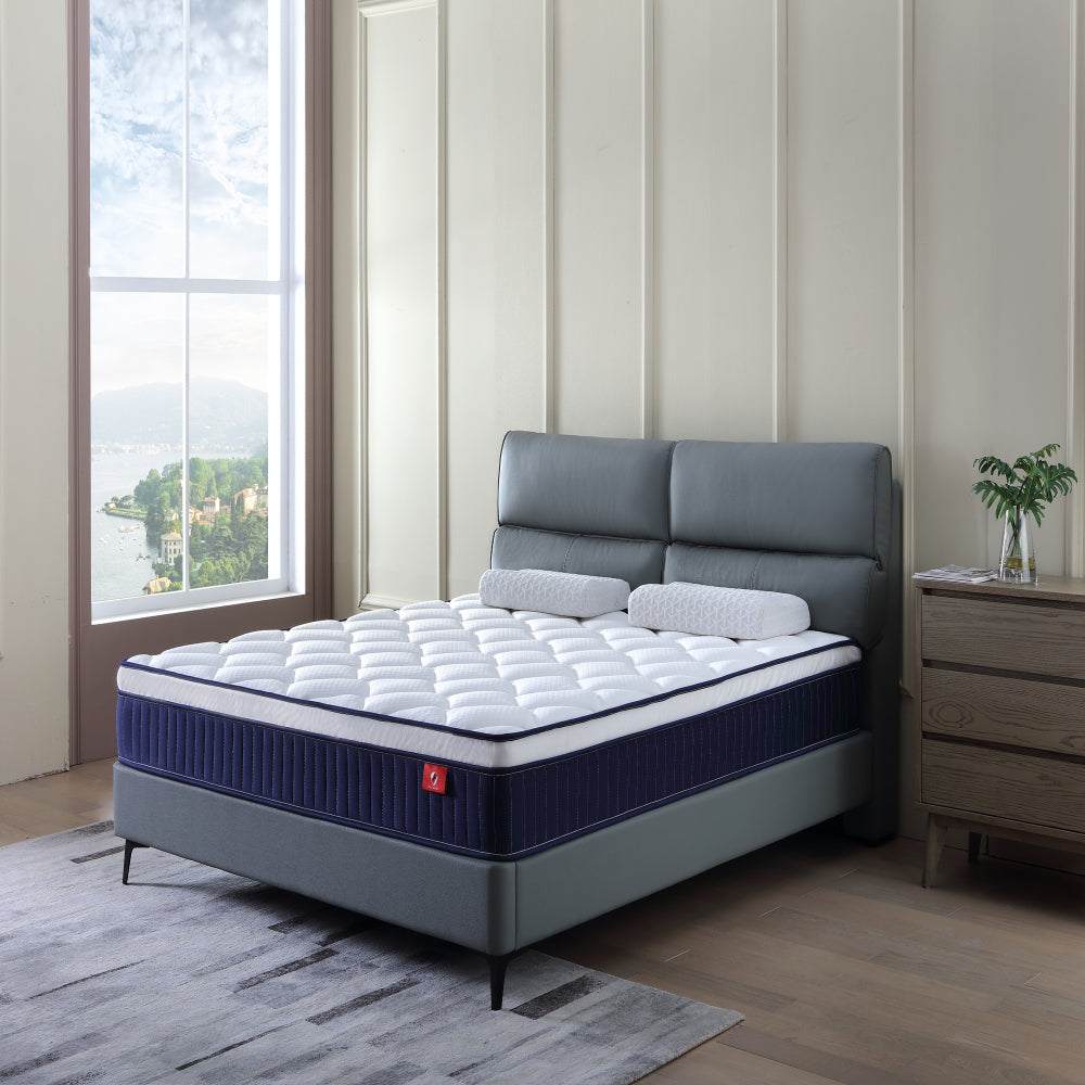 Alwyn Home Innerspring Mattress Medium Hybrid Mattress in a box With Certipur-US Certified Pocket Spring, Pressure Relief, and Motion Isolation